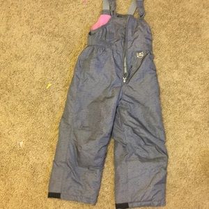 Girls snow bibs and winter coat